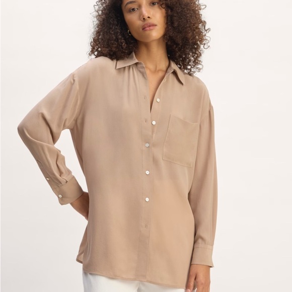Tan Button-Up Shirt - Picture 3 of 7
